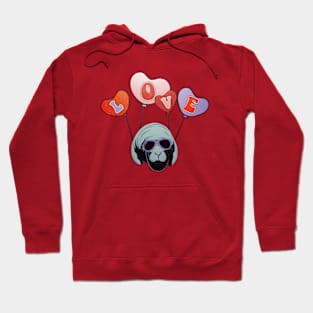 manatee floats on balloons Hoodie